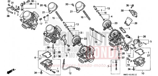 CARBURATORE (PARTI COMPONENTI) CBR900RRS di 1995